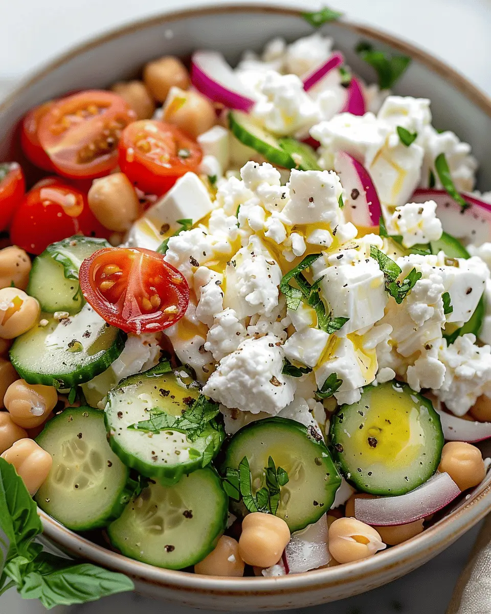 Cottage Cheese and Chickpea Salad: A Refreshing Healthy Delight