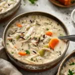 Creamy Crockpot Chicken Wild Rice Soup