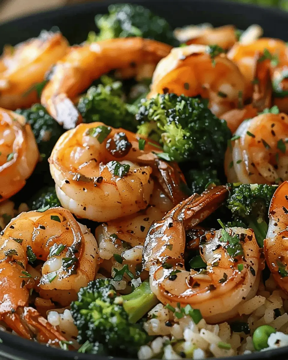 Garlic Butter Shrimp with Broccoli Rice: A Delightfully Easy Recipe