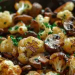 Garlic Cauliflower Mushroom Skillet