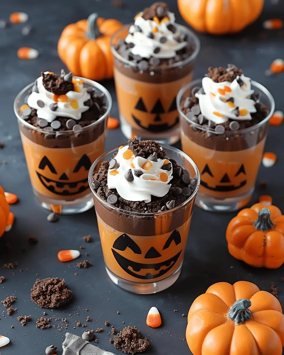 Halloween Pumpkin Patch Dirt Cups: Easy and Fun Treat for All