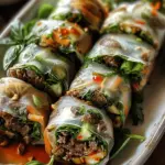 Thai Basil Beef Rolls