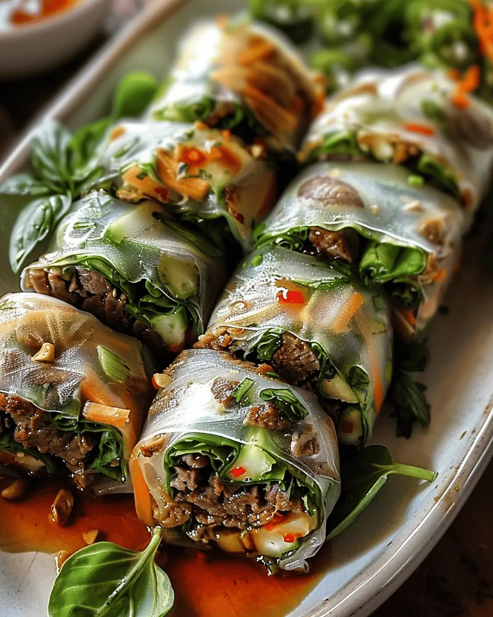 Thai Basil Beef Rolls: Easy and Flavorful Homemade Delight