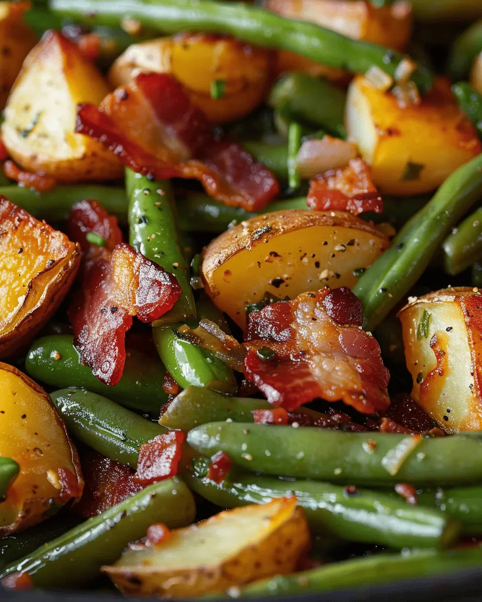 Country Ranch Green Beans and Potatoes with Turkey Bacon Bliss