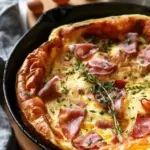 Ham and Cheese Dutch Baby