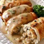 Easy Turkey & Stuffing Roll Ups with Creamy Gravy