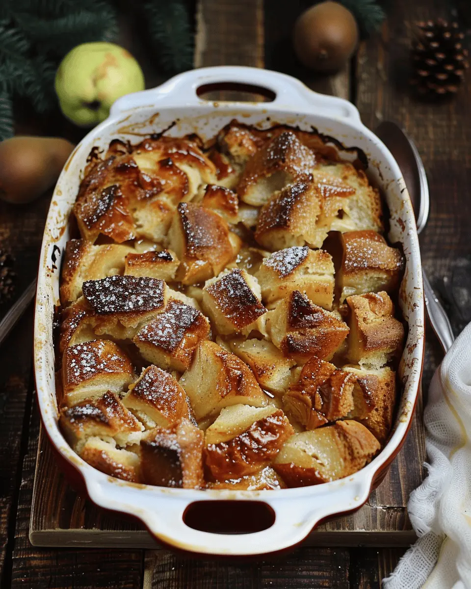 Cardamom Pear Bread Pudding: Indulgent Comfort Food Delight