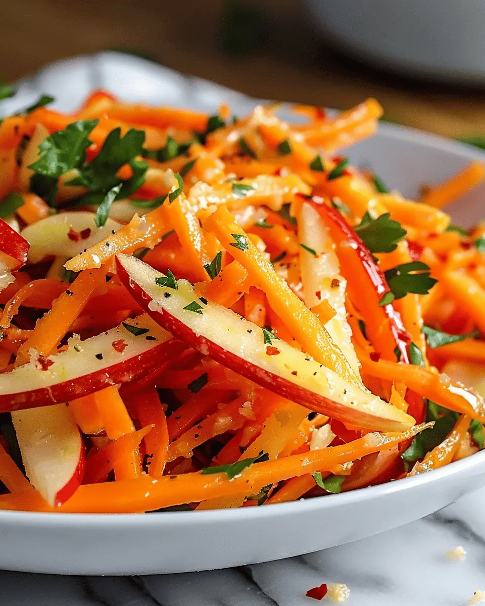 Carrot Apple Salad: Easy Refreshing Recipe with Turkey Bacon