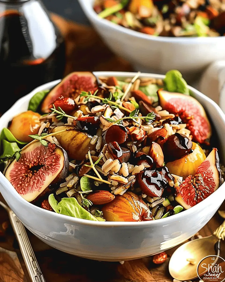 Wild Rice Harvest Bowls with Fig Balsamic Vinaigrette Delight