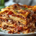 Parmesan Garlic Bacon Cheeseburger Lasagna Recipe