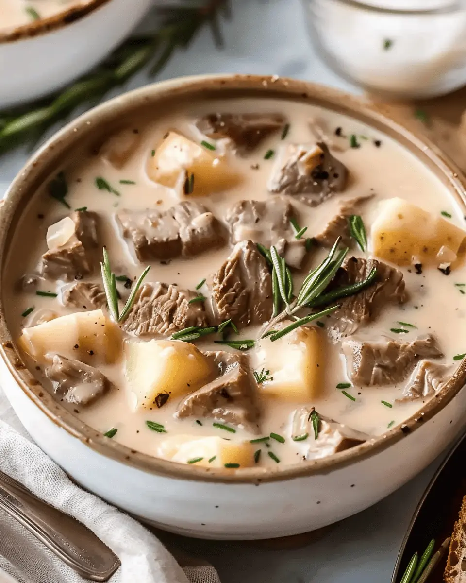 Creamy Steak Potato Soup with Turkey Bacon: A Cozy Delight