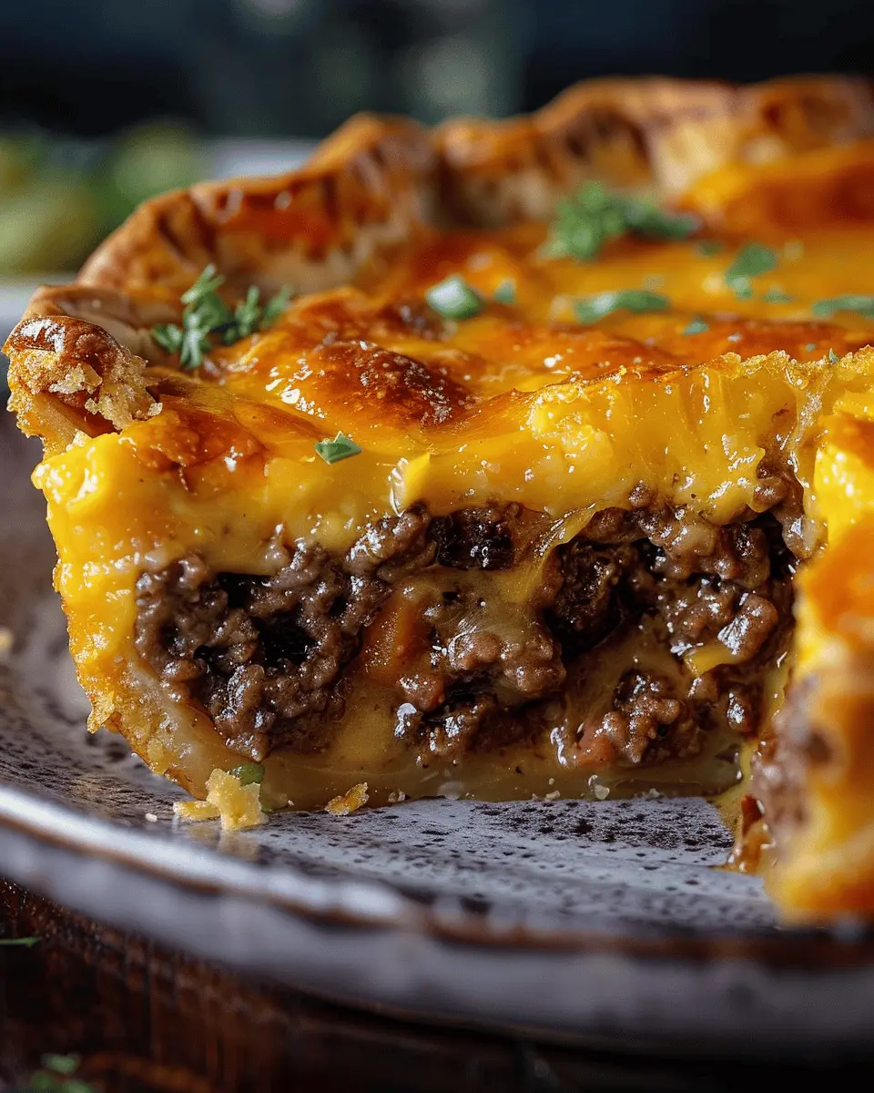 Southern Style Cheeseburger Pie: Easy Comfort Food with Turkey Bacon