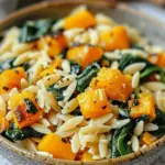 Creamy Orzo with Roasted Butternut Squash and Spinach