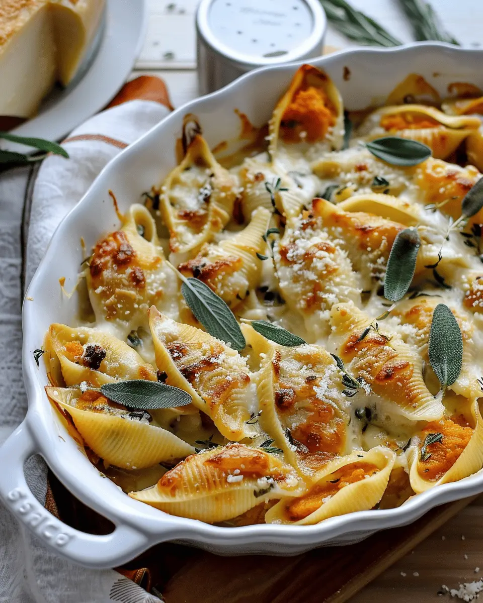 Pumpkin & Gouda Stuffed Shells: Indulgent Brown Butter Alfredo