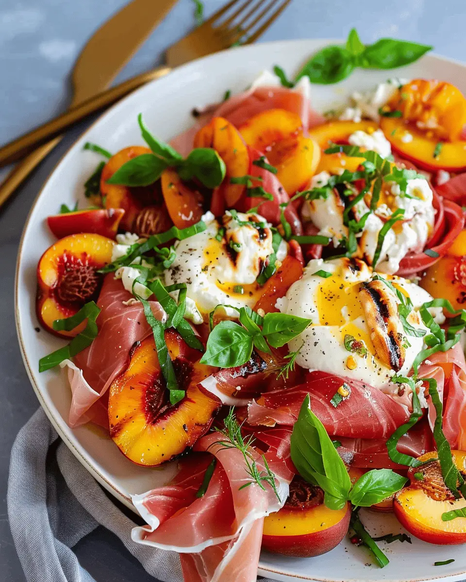 Grilled Nectarine Burrata Prosciutto Salad: A Juicy Summer Delight