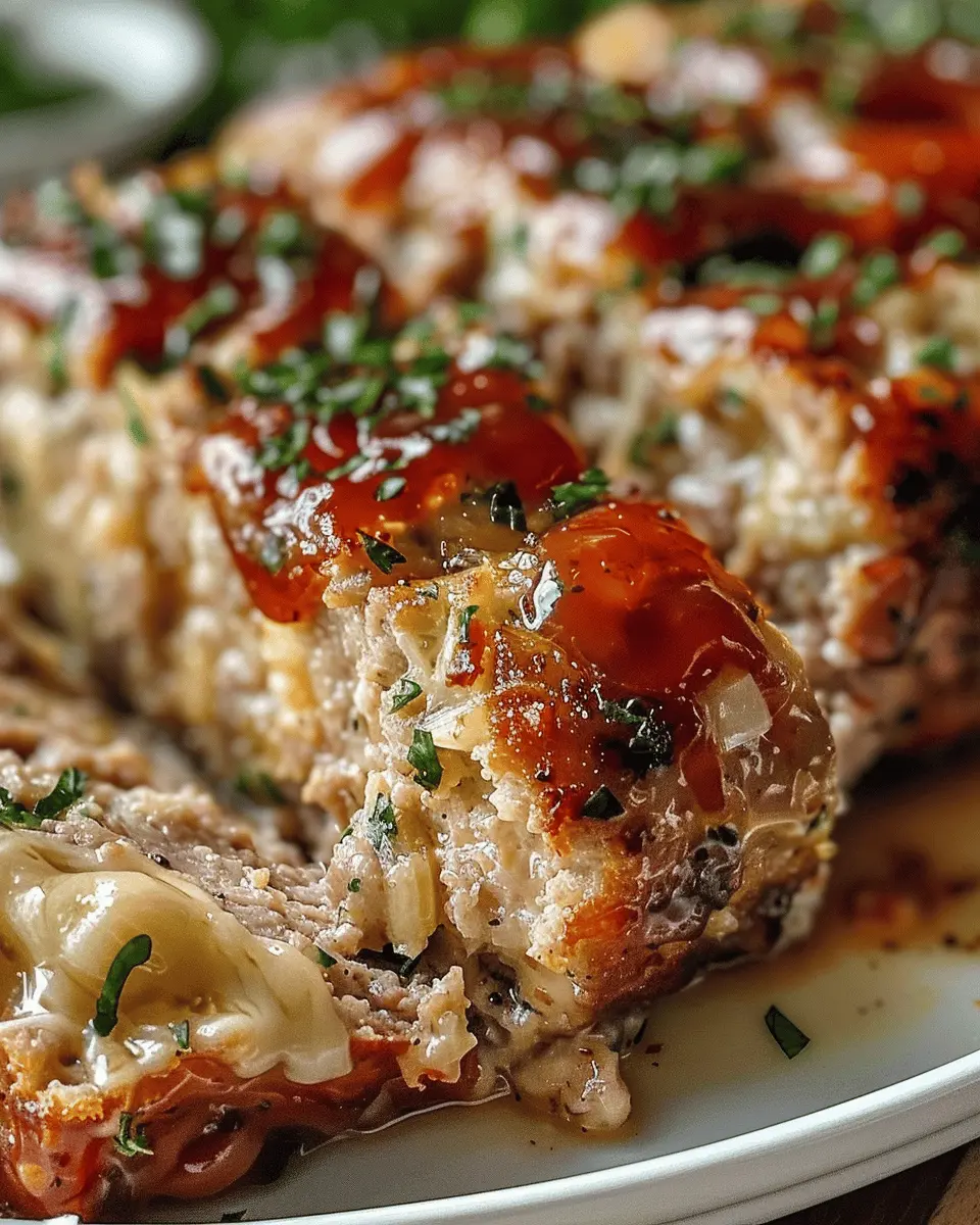 Juicy Garlic Parmesan Chicken Meatloaf with Turkey Bacon Bliss