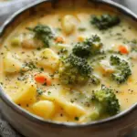Crockpot Potato Broccoli Cheddar Soup