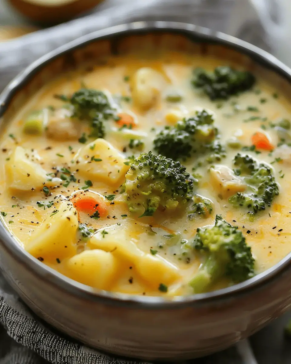 Crockpot Potato Broccoli Cheddar Soup: Easy Comfort Food Delight