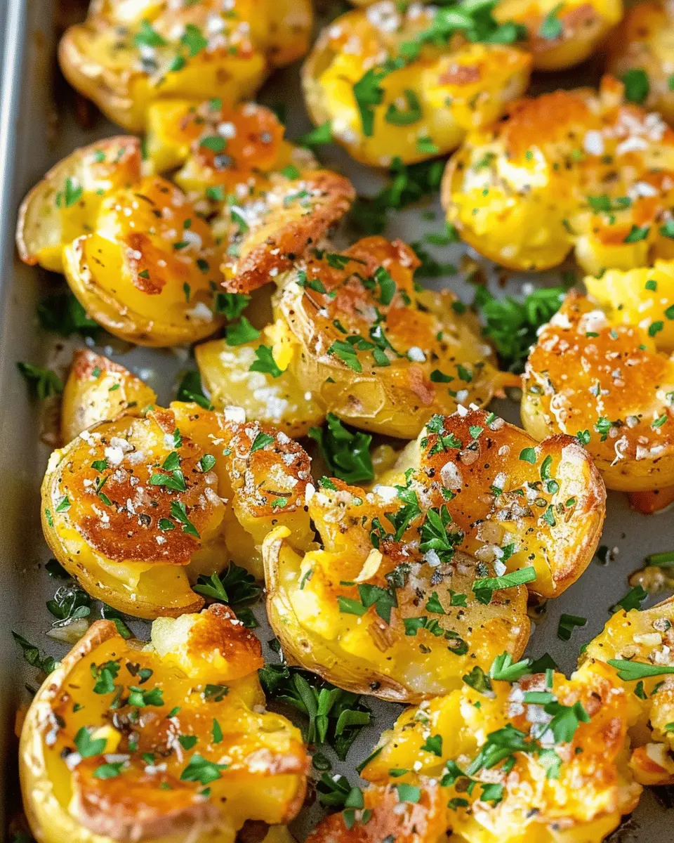 Smashed Potatoes with Garlic: Best Recipe with Herbs and Turkey Bacon