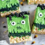 Frankenstein Halloween Rice Krispie Treats
