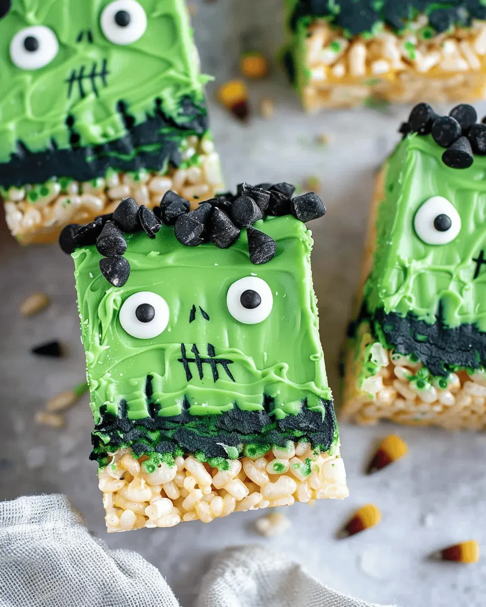 Frankenstein Halloween Rice Krispie Treats: Easy, Spooky Fun for All