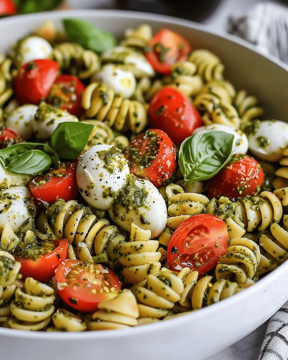 Pesto Caprese Pasta Salad: The Best Easy Summer Delight
