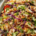 Sesame Chicken Cabbage Crunch Salad
