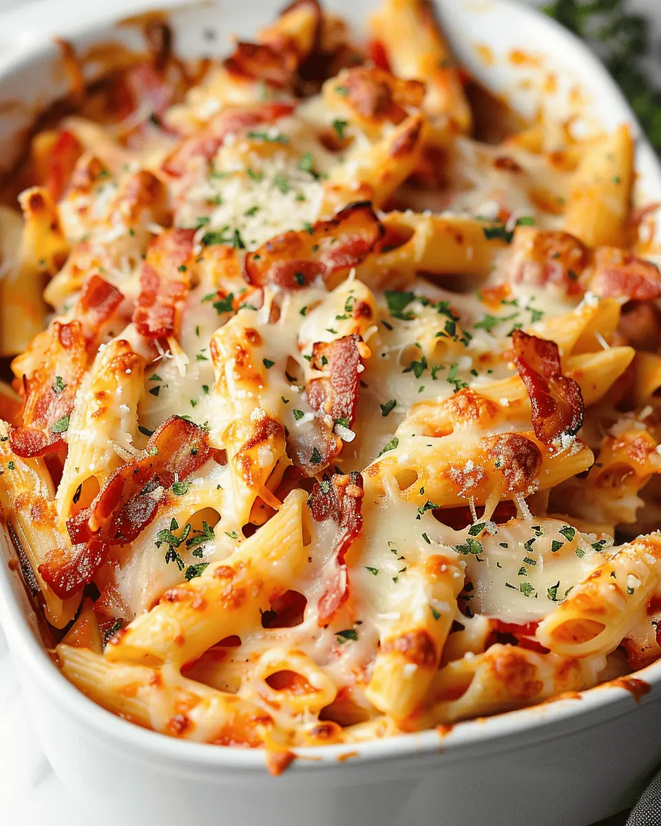 Bacon and Tomato Cottage Cheese Pasta Bake: A Cozy Weeknight Delight