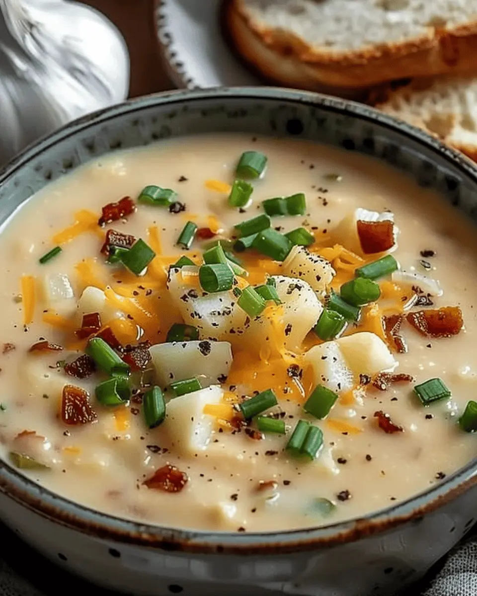 Comforting Loaded Baked Potato Soup with Turkey Bacon Treats