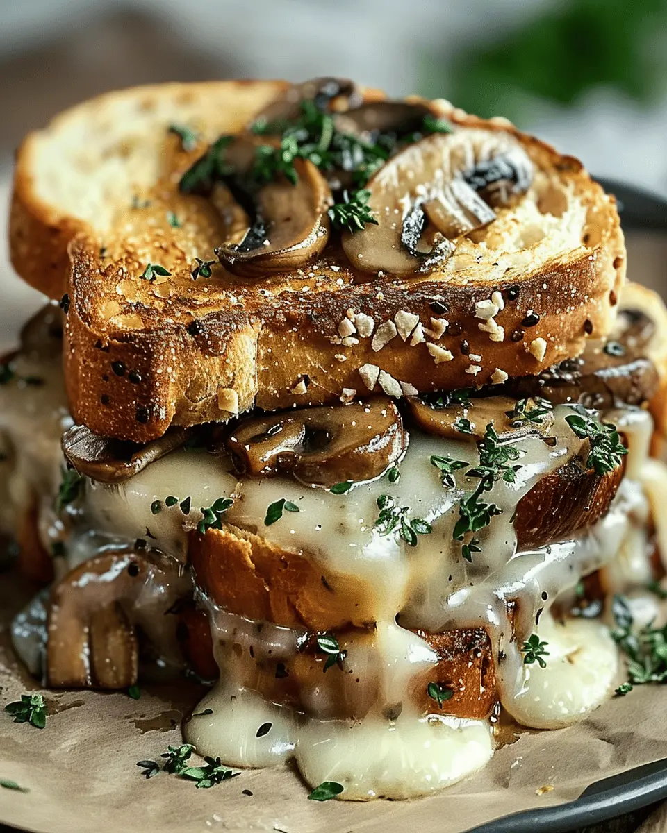 Swiss Mushroom Melt Sandwich: Indulgent Comfort with Turkey Bacon