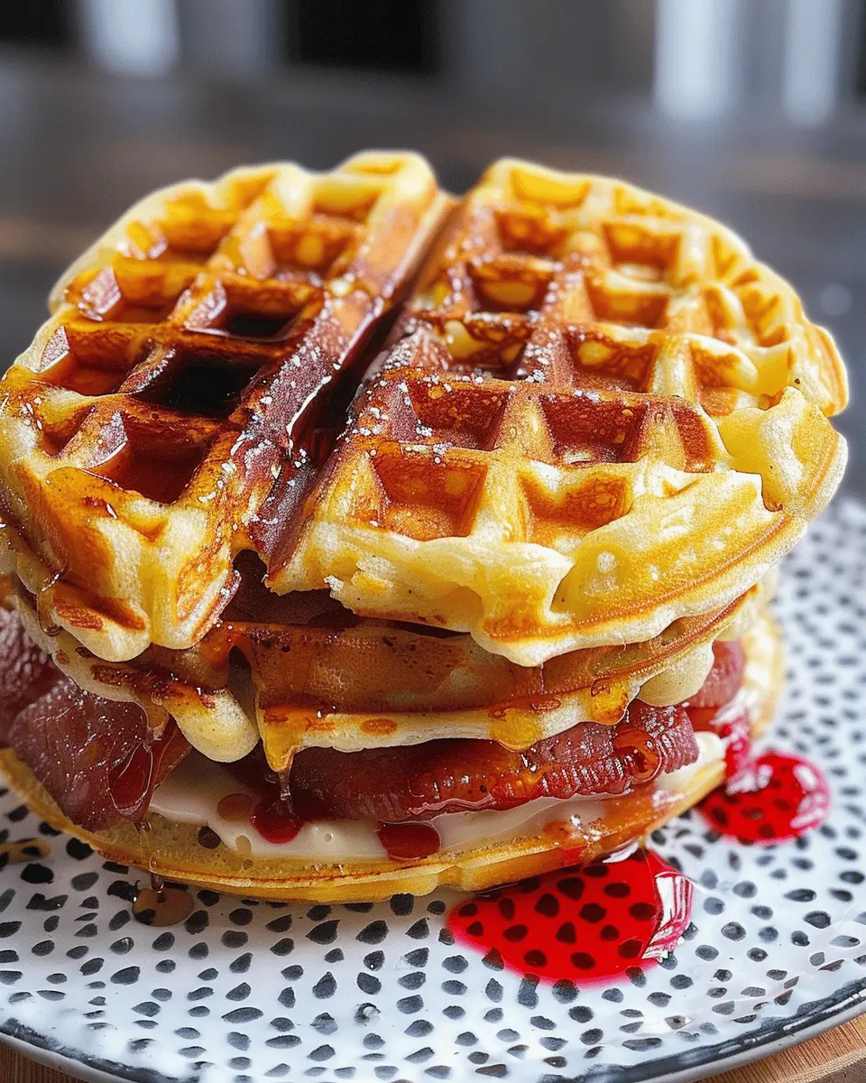 Easy Frozen Waffle Sweet Breakfast Sandwich: Indulgent Turkey Bacon Delight