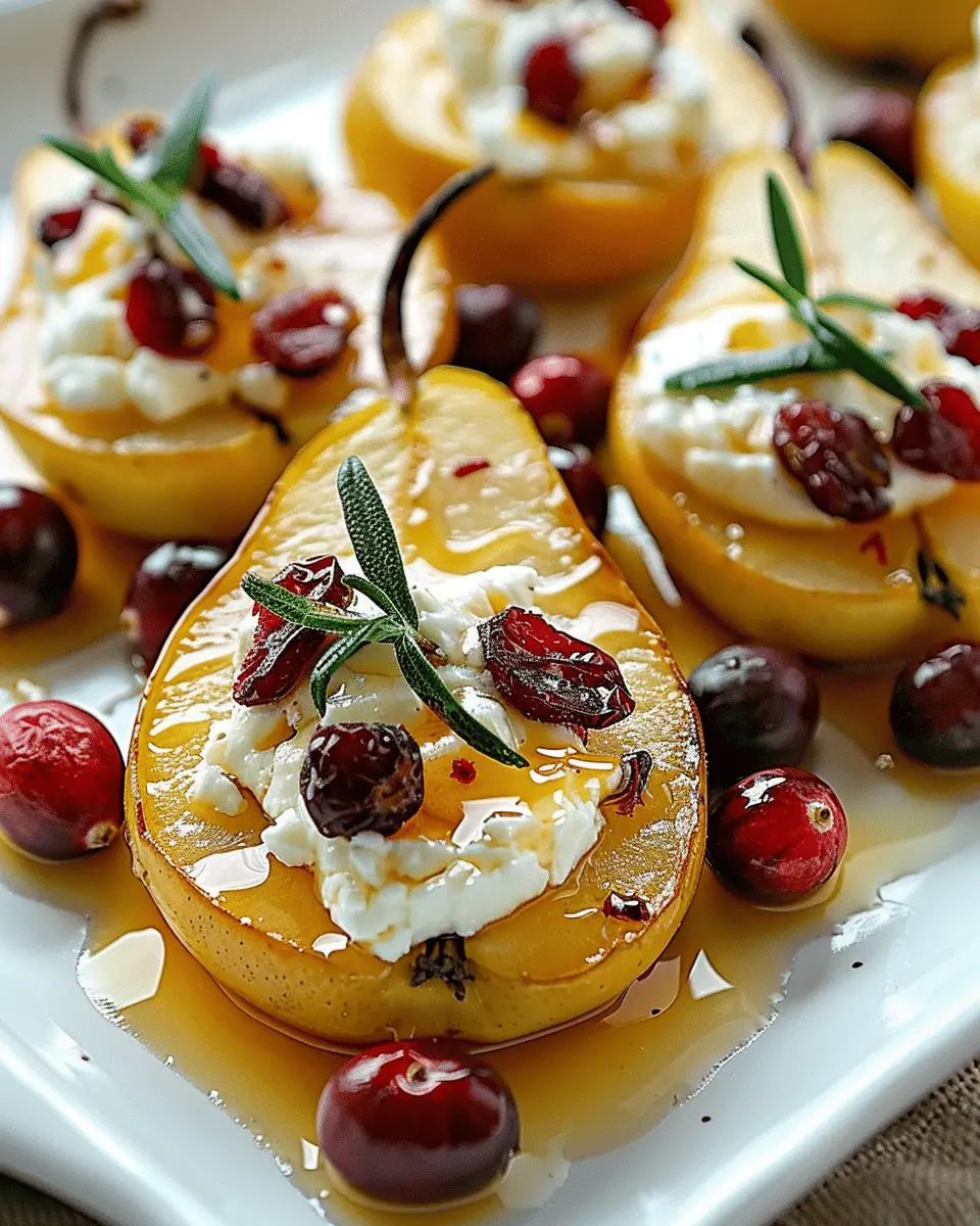 Baked Pears with Goat Cheese: A Cozy Indulgence with Honey & Cranberries