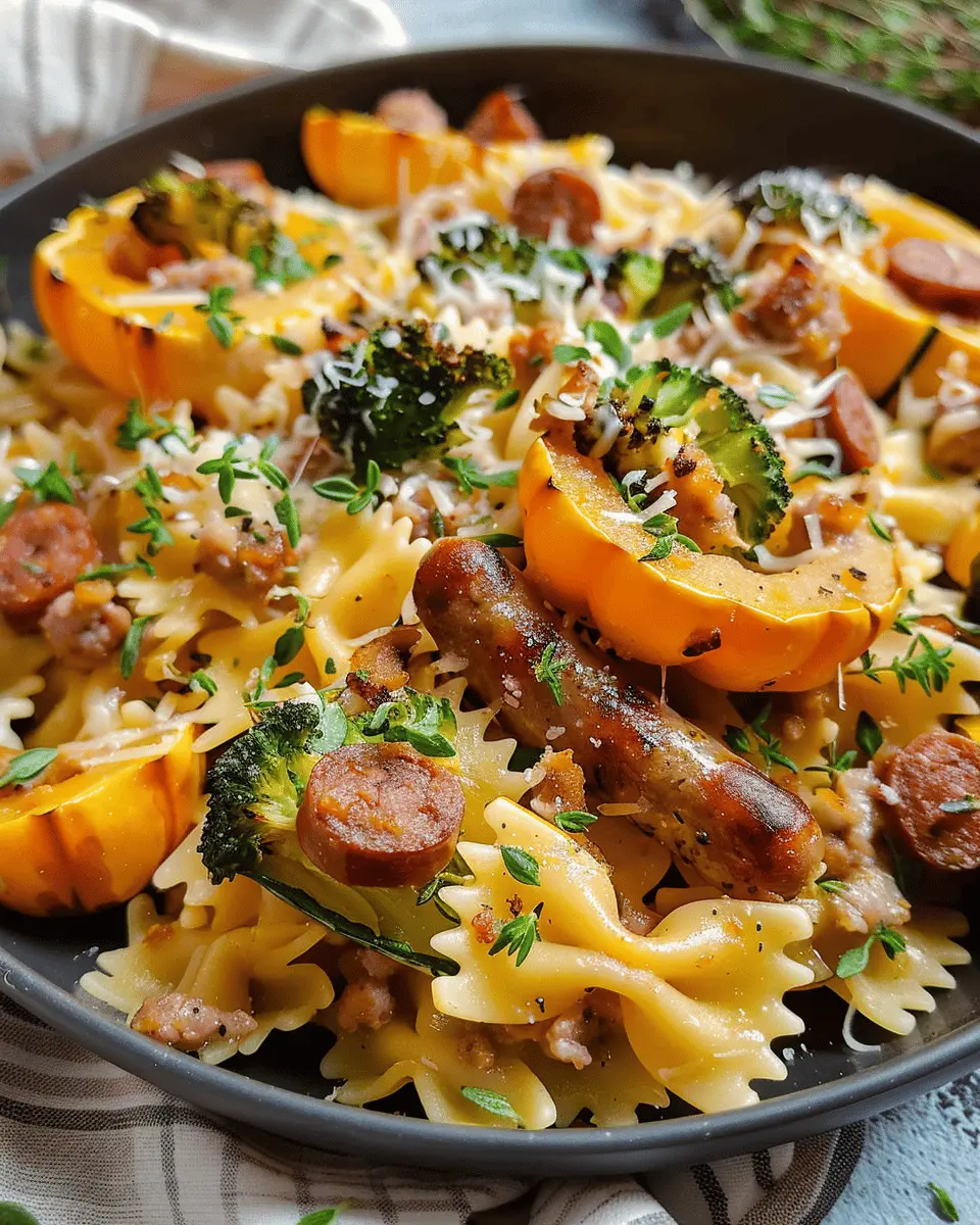 Autumn Sausage Pasta Squash: Easy Comfort with Turkey Bacon Tastes