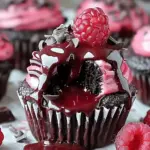 Raspberry Chocolate Lava Cupcakes