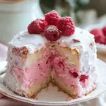 Raspberry Angel Food Cake