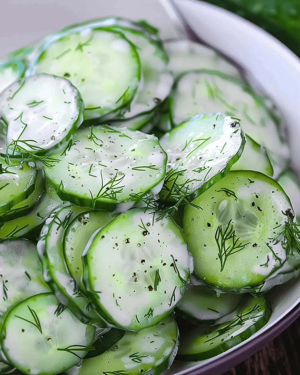 German Cucumber Salad: Easy Refreshing Twist with Turkey Bacon