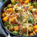 Bacon Brussels Sprouts Butternut Squash Pasta