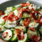 Crunchy Cucumber Salad with Bacon