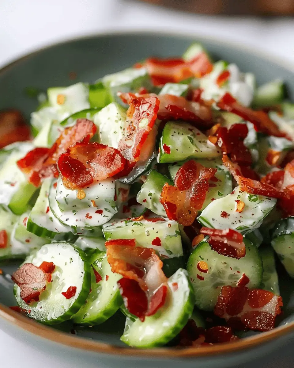 Crunchy Cucumber Salad with Turkey Bacon: The Best Quick Recipe