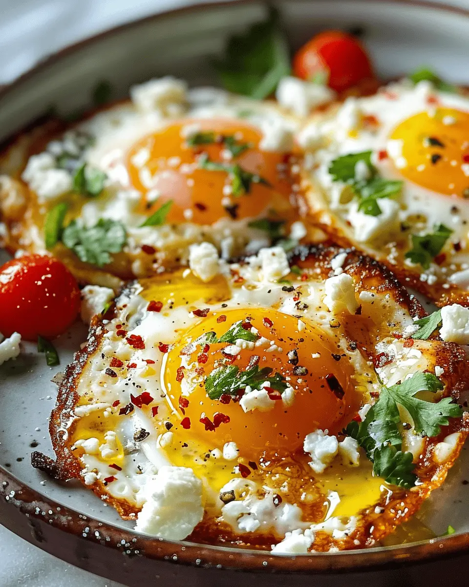 Crispy Feta Fried Eggs: A Delicious Twist with Turkey Bacon