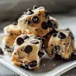 Frozen Greek Yogurt Peanut Butter Bites with Chocolate Chips