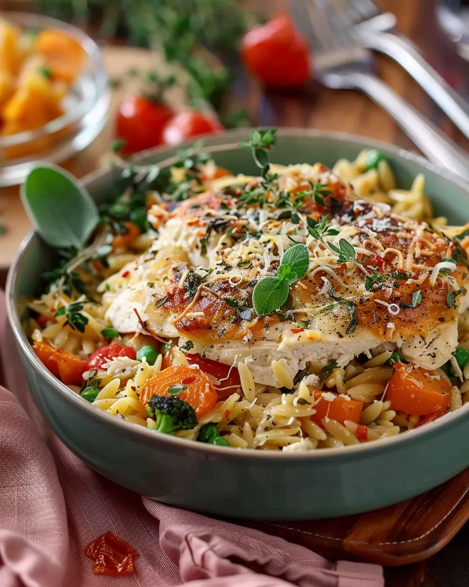 Boursin Orzo Bake: Easy Chicken and Veggies for Cozy Nights