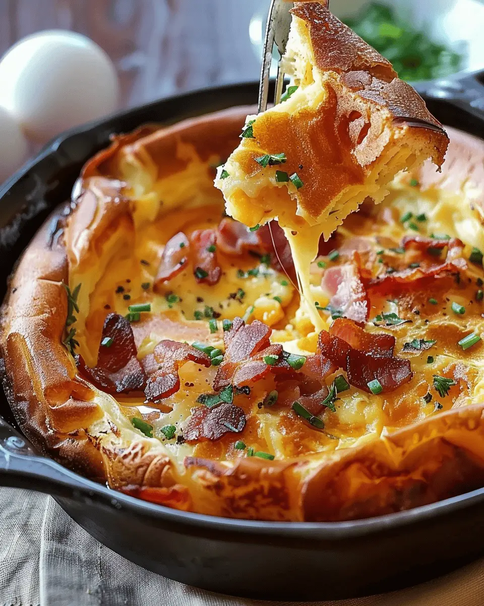 Savory Cheddar Turkey Bacon Dutch Baby: A Delicious Weekend Treat