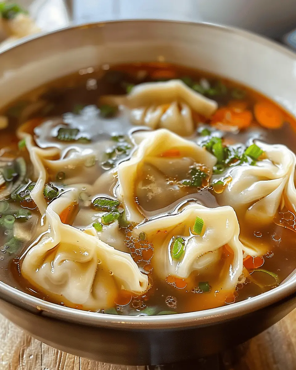 Comforting Potsticker Soup with Turkey Bacon and Chicken Ham Delights