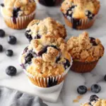 Blueberry Muffins with Crumb Topping