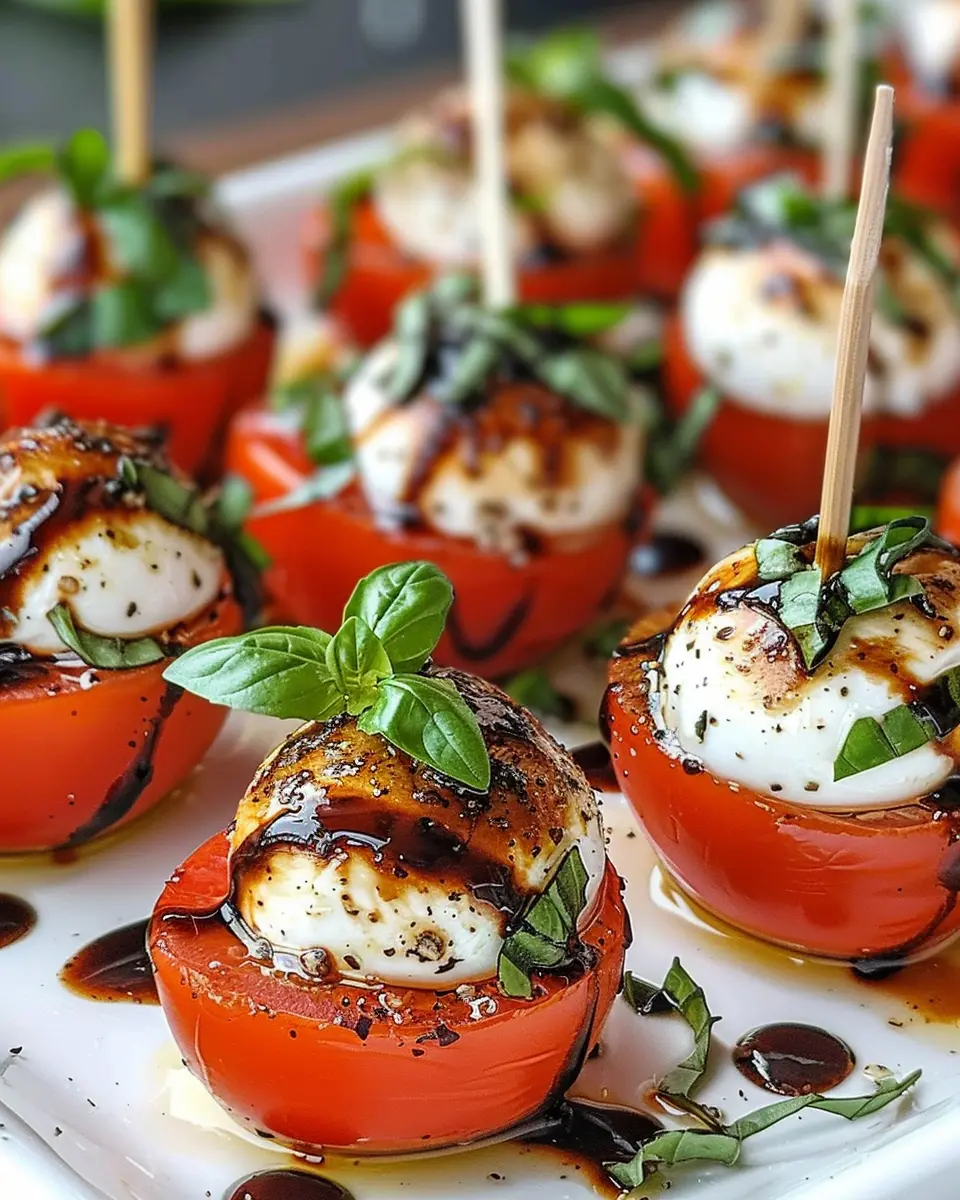 Mini Caprese Bites: Easy Festive Appetizer with Turkey Bacon