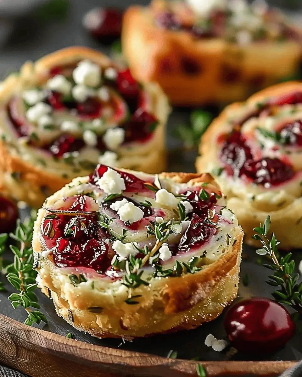 Cranberry Cream Cheese Pinwheels: Easy Feta & Herb Delight