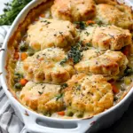 Biscuit Vegetable Pot Pie Casserole