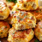 Sausage Cheese Butter Swim Biscuits