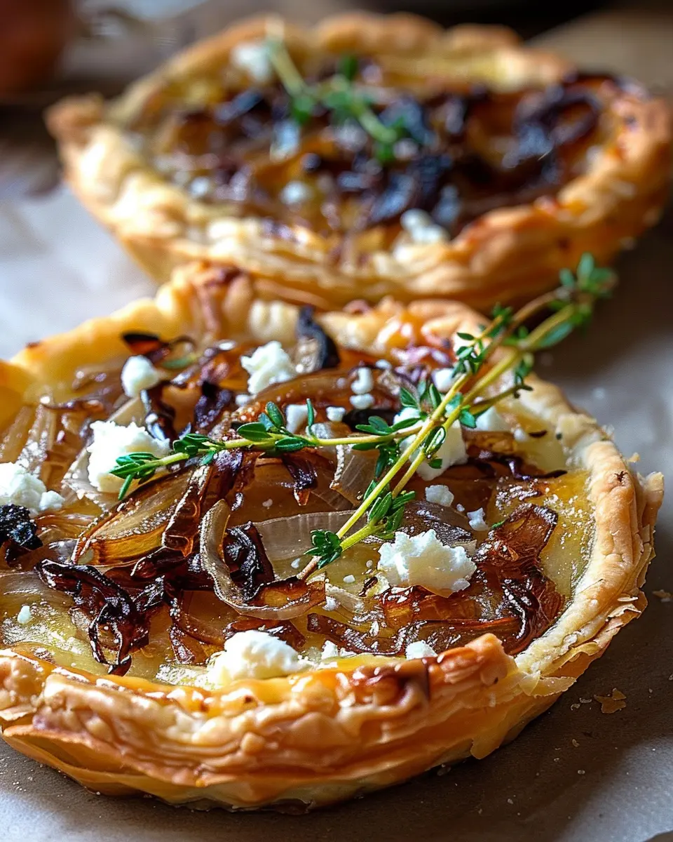 Caramelized Onion and Goat Cheese Tarts: Easy Gourmet Delight